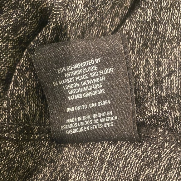 Anthropologie Ella Mara Brushed Gray Striped Dress NWT Size MP - Picture 9 of 9